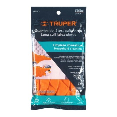 Guantes de latex para limpieza, G, Truper COD 14263