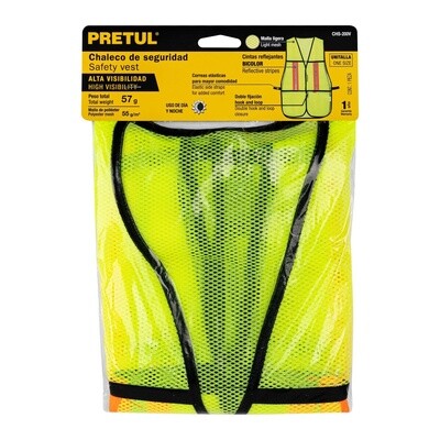 Chaleco de seguridad con cintas reflejantes, verde, Pretul COD 21026