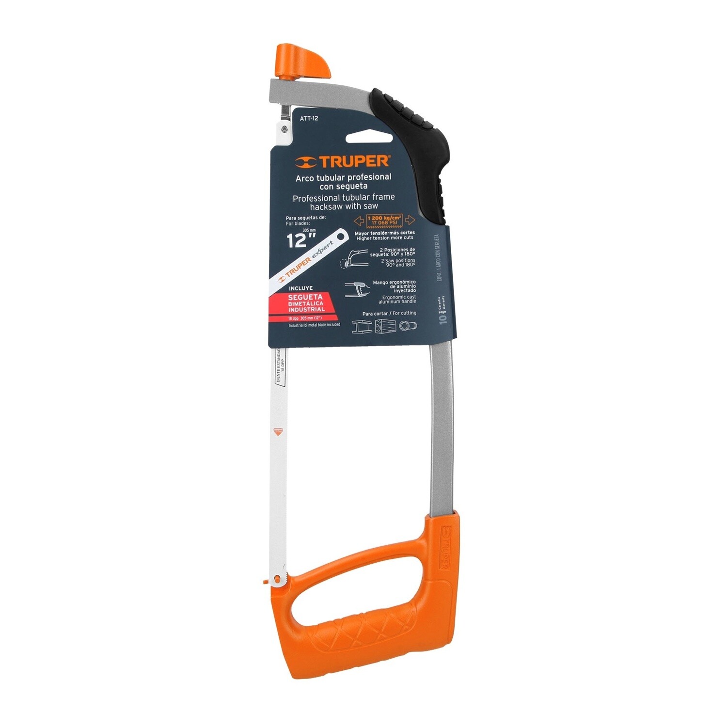 Arco 12 profesional tubular de acero para segueta, Truper COD 10234