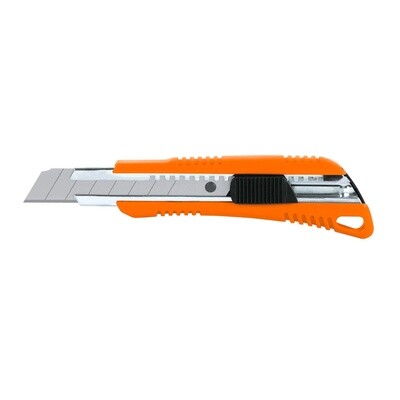 Cutter 18 mm reforzado de plastico con alma metalica, Truper COD 16974