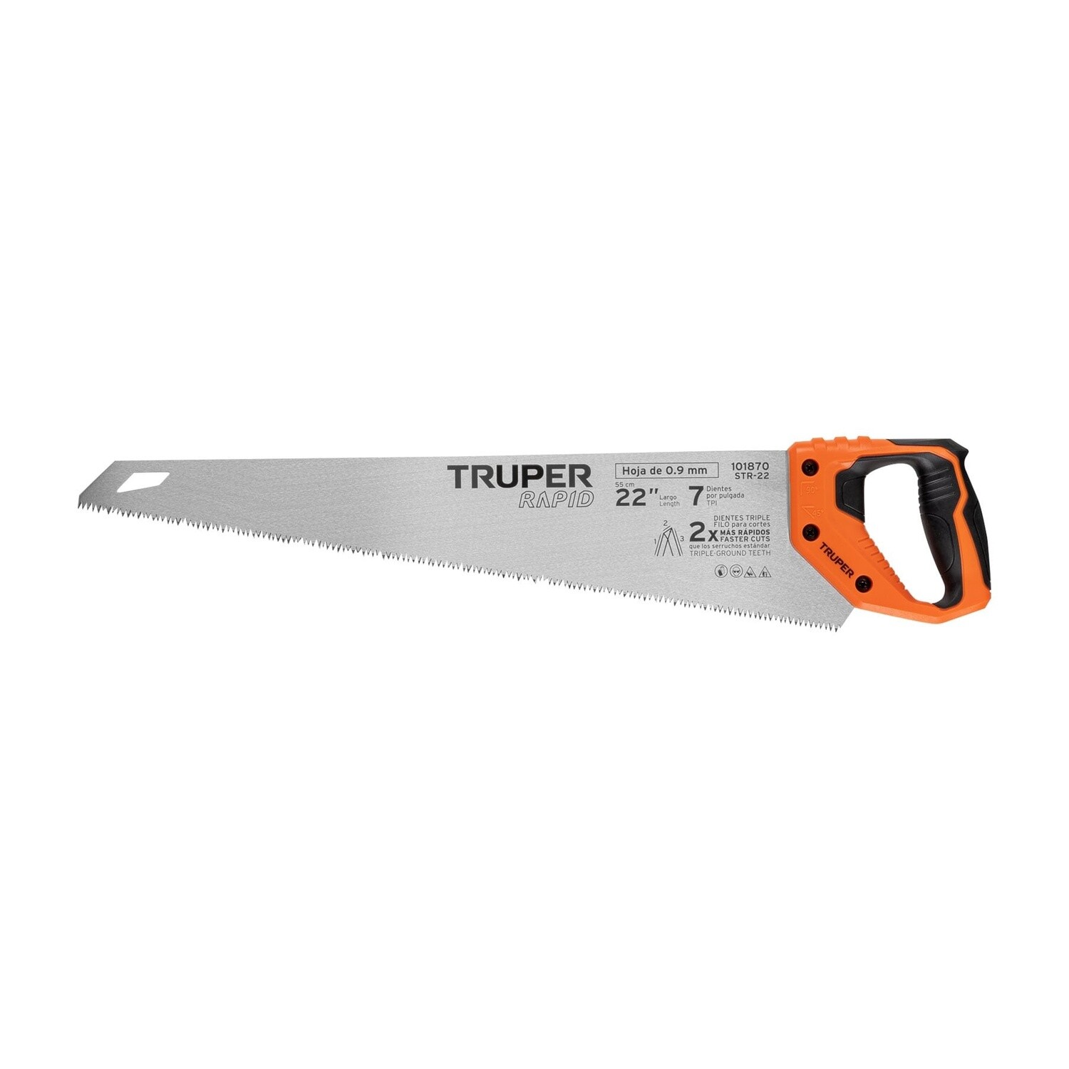 Serrucho Rapid 22, 7 DPP, mango Comfort grip, Truper COD 101870