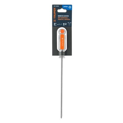 DESARMADOR DE PUNTA PHILIPS #2 MANGO DE ACETATO 8" COD 14080 DP-1/4X8 Truper