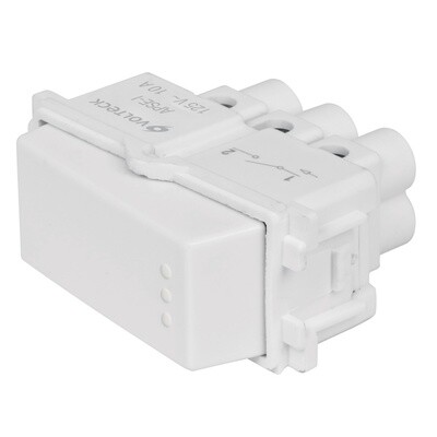 Interruptor sencillo, linea Italiana, color blanco, Volteck COD 48132
