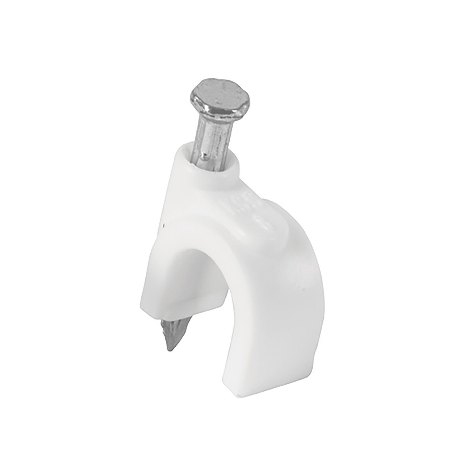Bolsa con 20 grapas blancas de 8 mm para cable redondo COD 48273