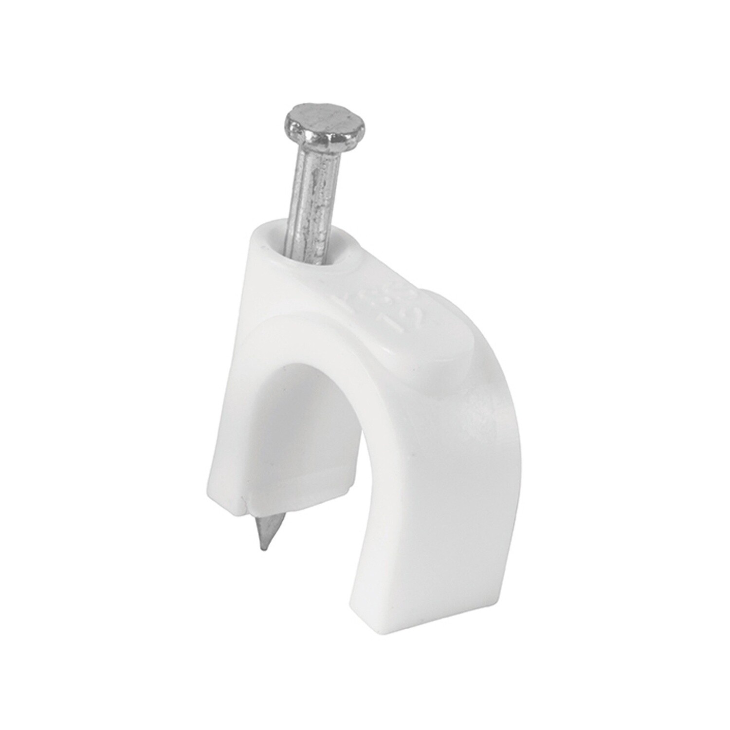 Bolsa con 20 grapas blancas de 10 mm para cable redondo COD 48274