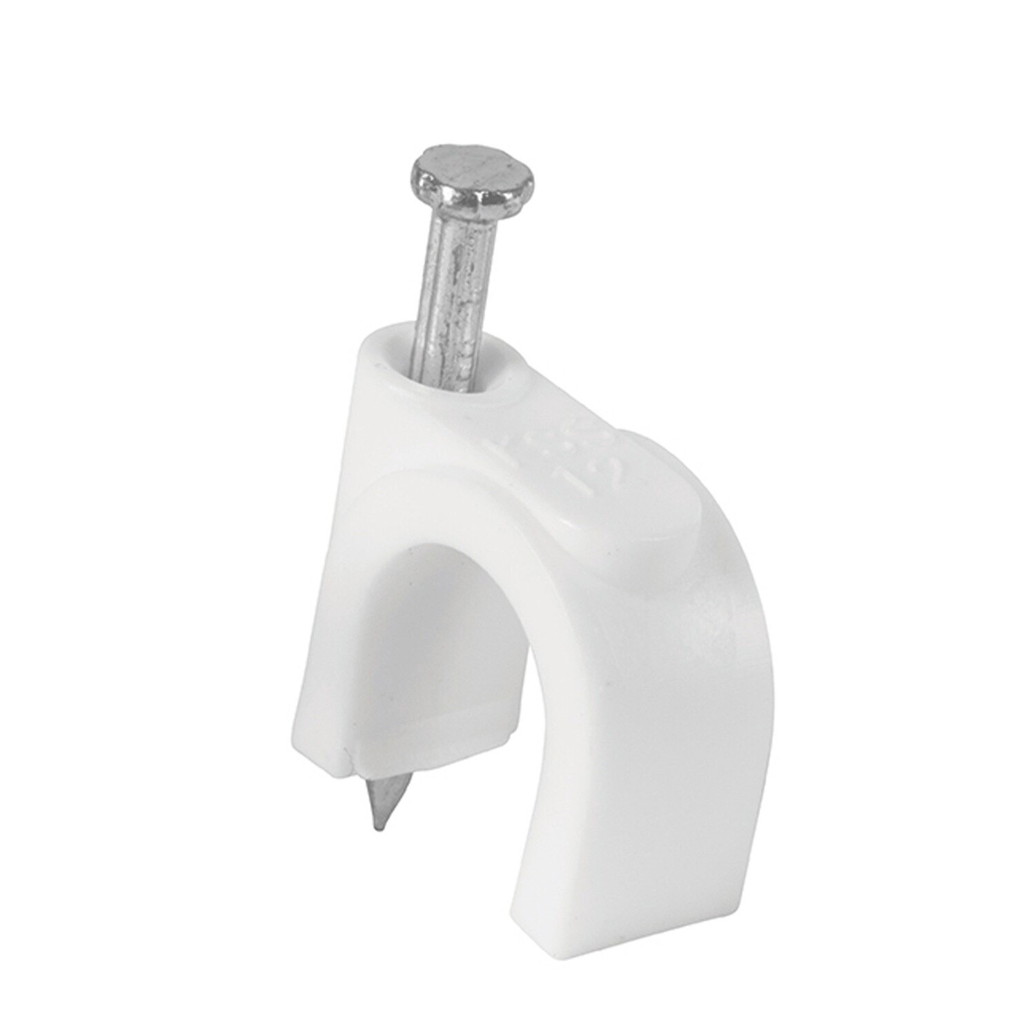 GRAPA PARA CABLE REDONDO, 12mm  BLANCA, BOLSA CON 20  PIEZAS COD 48275 VOLTECK GCU-12B