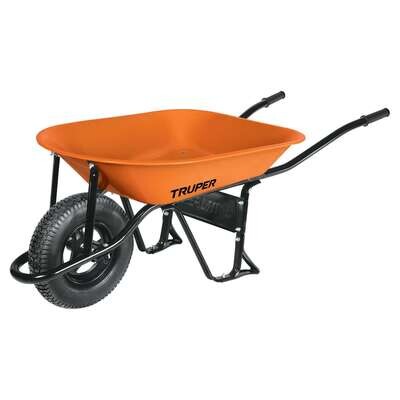 Carretilla 4.5 ft3 Neumatica, bastidor tubular, Truper COD 11740