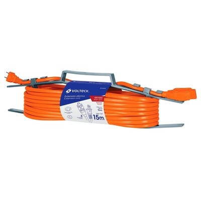 Extension electrica de uso rudo 15 m 2x16 AWG, Volteck COD 48048
