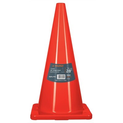 Cono de precaucion de 70 cm de PVC, Truper COD 13122