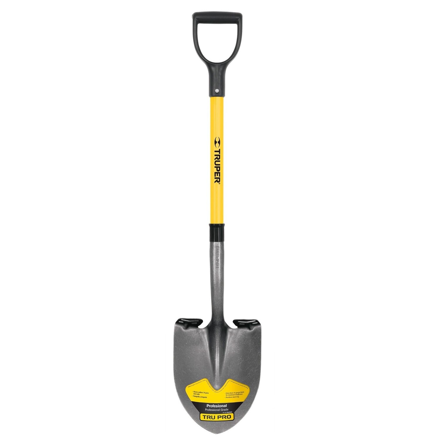 Pala redonda Tru Pro, puno Y, mango de fibra de vidrio COD 17150