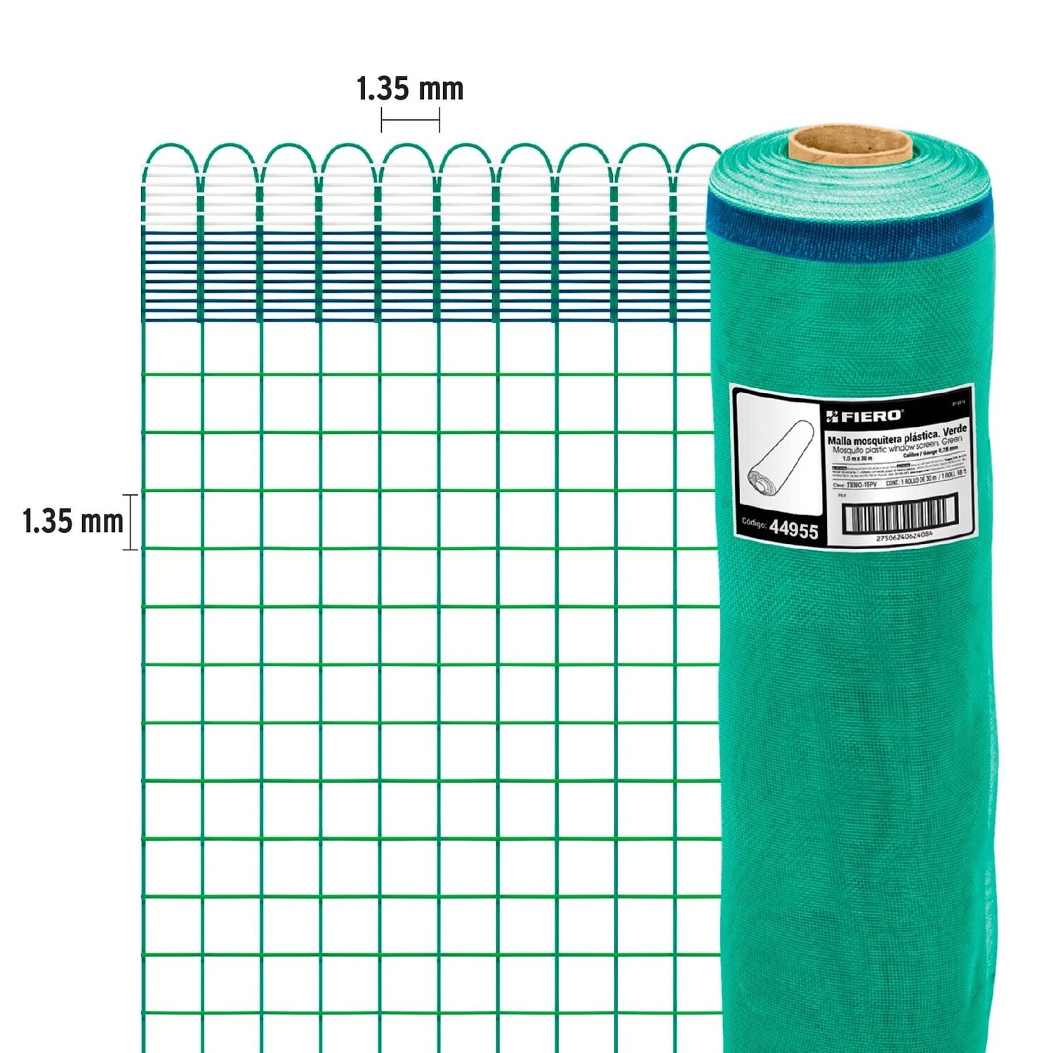 Malla Mosquitera Plastico Verde Truper R30MT2 (POR METRO)  COD 44955