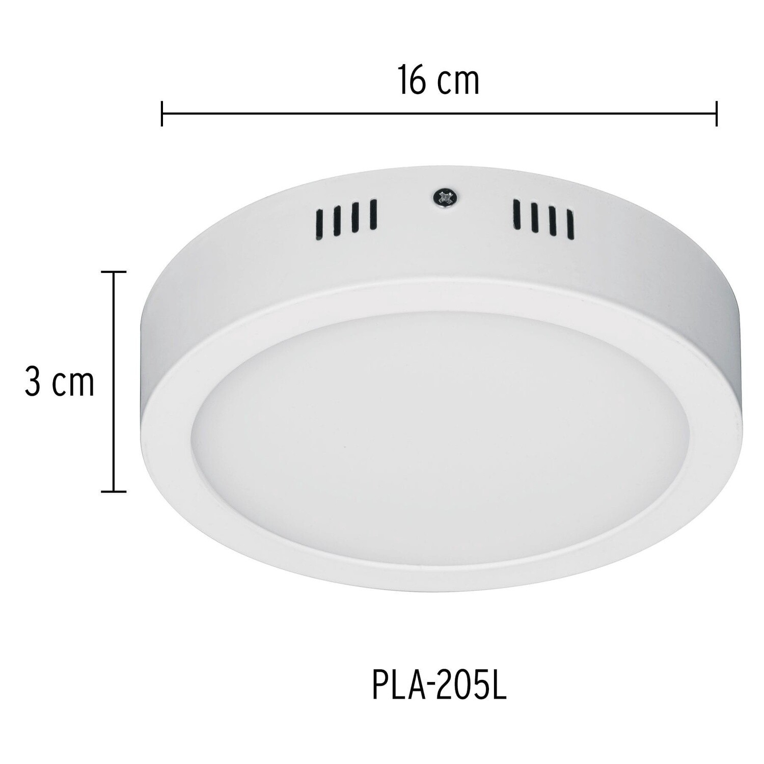 LUMINARIO BLANCO DE LED 12 W REDONDO TIPO PLAFON LUZ DE DIA 46713 Volteck