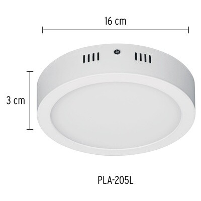LUMINARIO BLANCO DE LED 12 W REDONDO TIPO PLAFON LUZ DE DIA 46713 Volteck