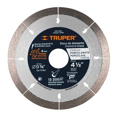 Disco de diamante de 4-1/2 x 1.3 mm corte de porcelanato COD 15196