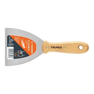 Espatula flexible 4 con mango de madera, Truper COD 14450