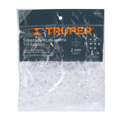Bolsa con 200 separadores de 2 mm de losetas, Truper COD 12972