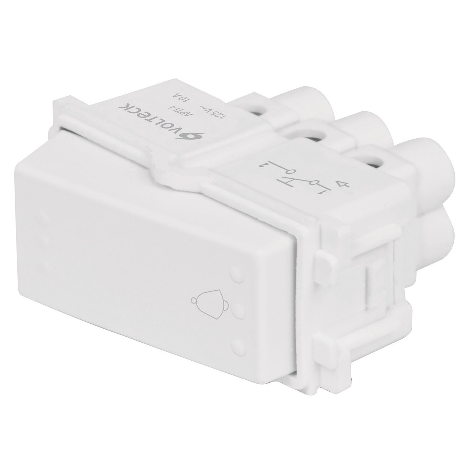 INTERRUPTOR PARA TIMBRE , LINEA ITALIANA COLOR BLANCO 48139 Volteck