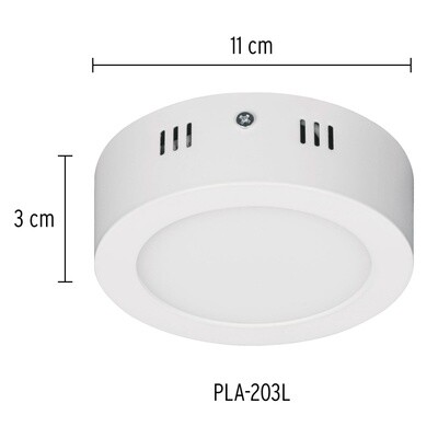 LUMINARIO BLANCO DE LED 6 W REDONDO TIPO PLAFON LUZ DE DIA 46711 Volteck