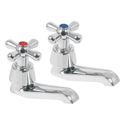 JUEGO DE 2 LLAVES INDIVIDUALES PARA LAVABO,CRUCETA FOSET 49805