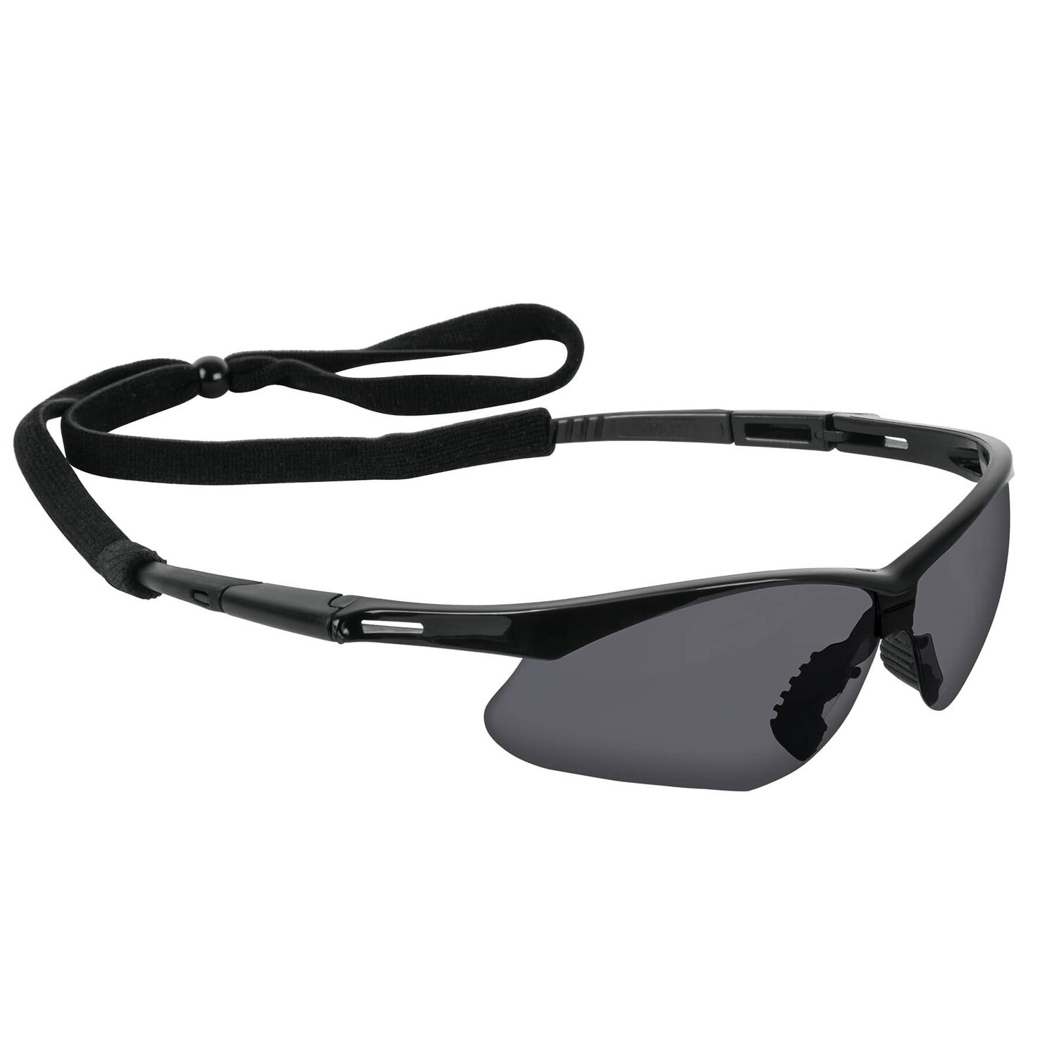 Lentes seguridad grises antiempano c/cordon ajustable, Sport COD 15172