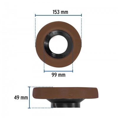 Cuello de cera con guia para WC, robusto, 250 g, Foset COD 46235