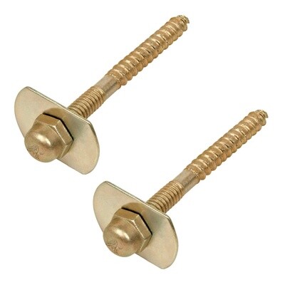 Bolsa con 2 pijas 1/4 x 66 mm para base de WC a piso, Foset COD 49330