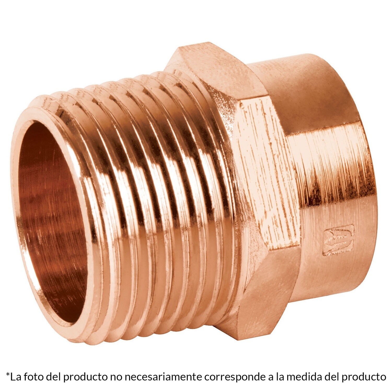 CONECTOR DE COBRE DE  ROSCA EXTERIOR 1-1/4" TCCO TRUPER 48895