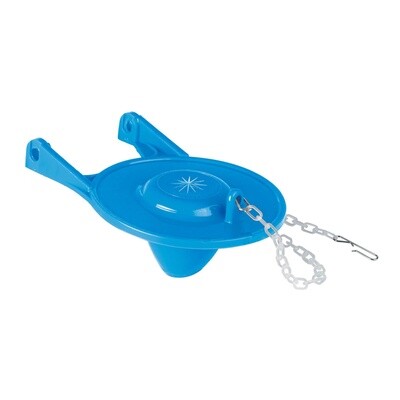 Sapo 3 para WC, PVC, azul, cadena plastica, Foset COD 40172