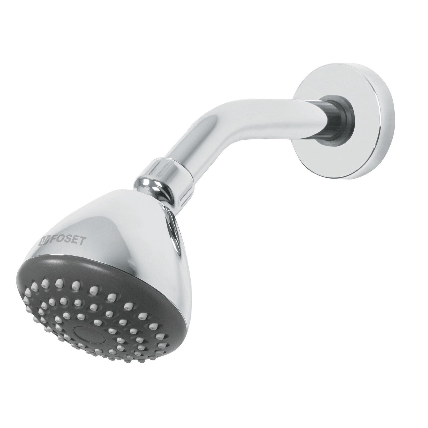 REGADERA REDONDA 3-1/4" BRAZO Y CHAPETON ACERO INOX FOSET 45789