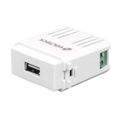 MODULO PUERTO USB. LINEA ITALIANA COLOR BLANCO VOLTECK 48109
