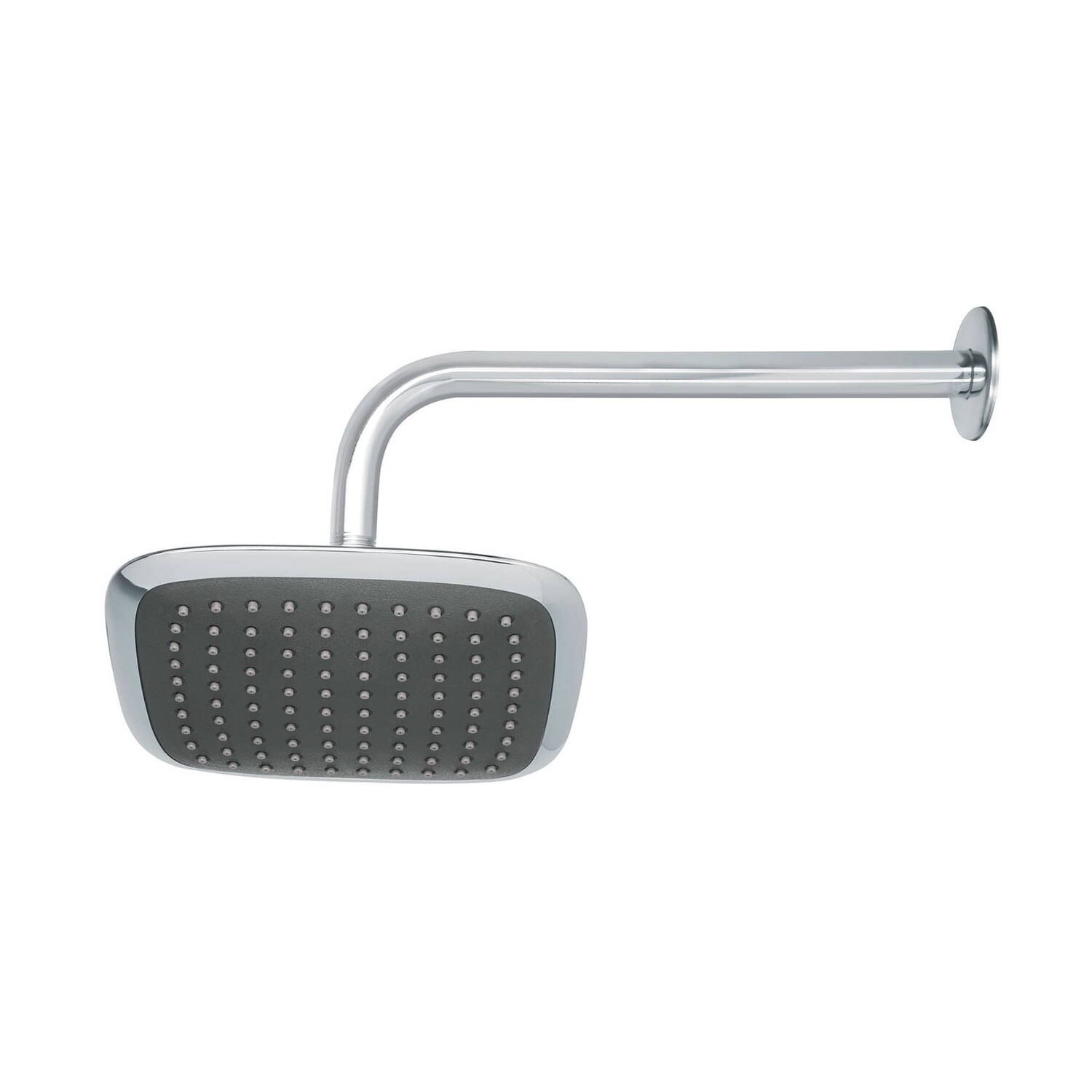 Regadera cuadrada plato ancho 8 brazo inox a muro, Aero COD 49452