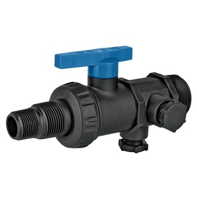 Multiconector polipropileno para tinaco, con valvula, Foset COD 48081