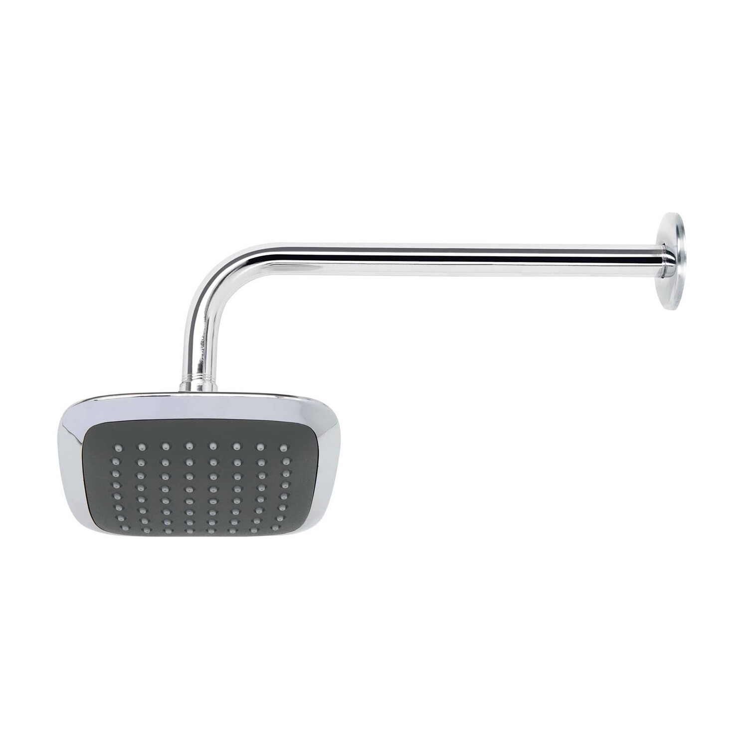 Regadera cuadrada plato ancho 6 brazo inox a muro, Aero COD 49451