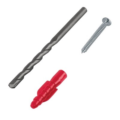 Kit de 20 taquetes 1/4 con pijas N8 y 1 broca 1/4, Fiero COD 40159