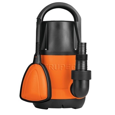 Bomba sumergible plastica, 1/2 HP para agua limpia, Truper COD 12601