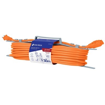 Extension electrica de uso rudo 30 m 2x16 AWG, Volteck COD 48051