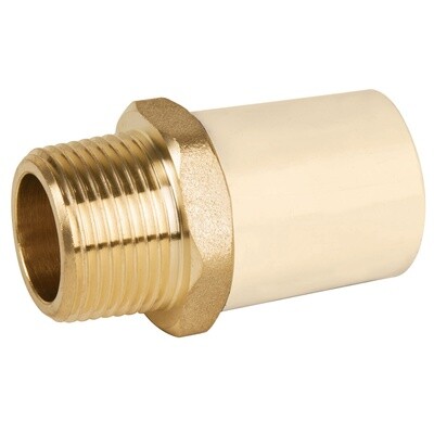 ADAPTADOR MACHO DE CPVC 3/4" CON INSERTO METÁLICO TRUPER 45105