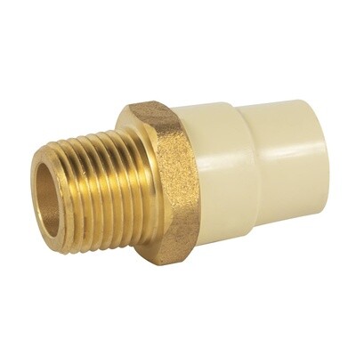 Adaptador macho de cpvc 1/2" con inserto metálico TRUPER 45104