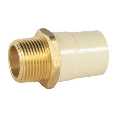 Adaptador macho de cpvc 1-1/4" con inserto metálico TRUPER 48959