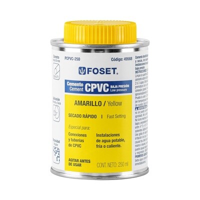 Cemento para cpvc en bote de 250 ml TRUPER 49568
