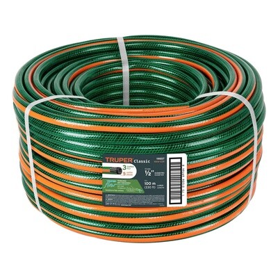 Manguera jardinera 1/2" 3 capas RO100 Truper (POR METRO) COD 19857