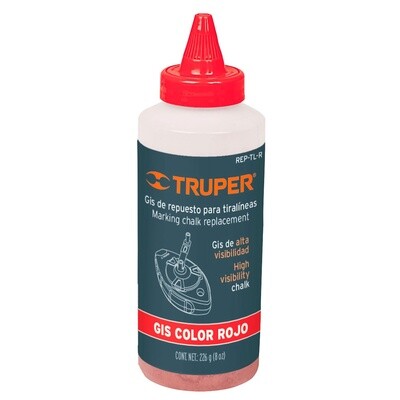 Gis rojo para tiralineas, alta visibilidad, 8 oz, Truper COD 18578