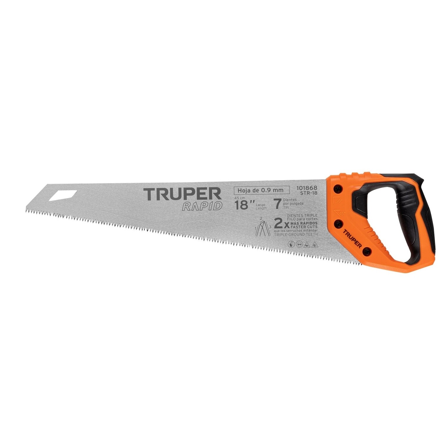 Serrucho Rapid 18, 7 DPP, mango Comfort grip, Truper COD 101868