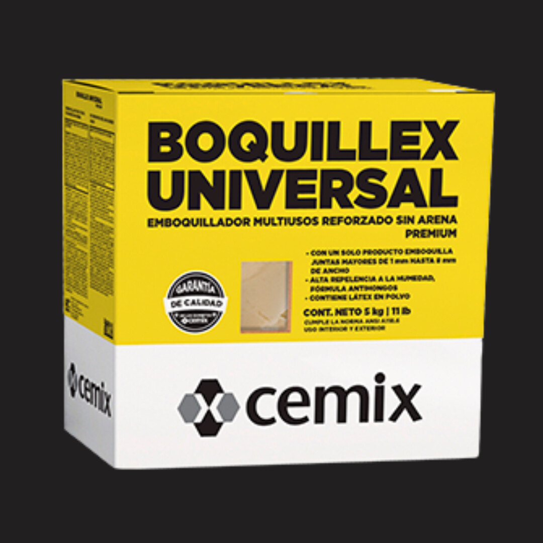 BOQUILLEX. UNIV SIN ARENA NEGRO (5 KG ) CEMIX