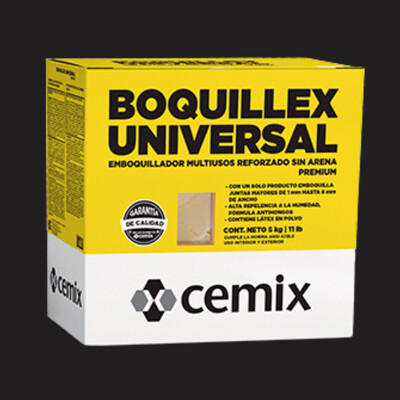 BOQUILLEX. UNIV SIN ARENA NEGRO (5 KG ) CEMIX