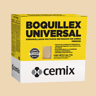 BOQUILLEX. UNIV SIN ARENA BEIGE( 5 KG) CEMIX