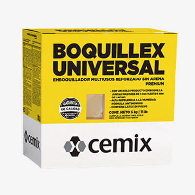 BOQUILLEX. UNIV SIN ARENA BLANCO (5 KG ) CEMIX