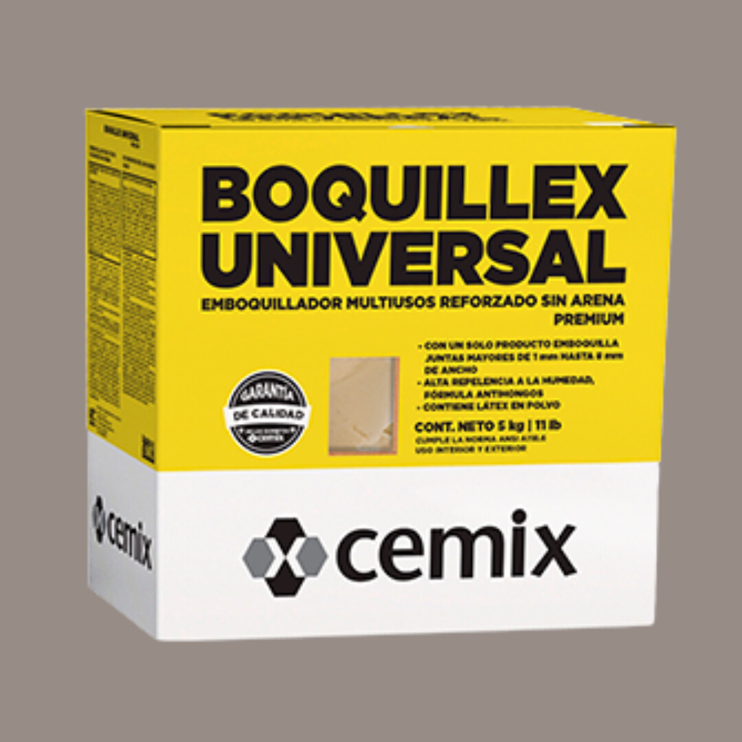 BOQUILLEX. UNIV SIN ARENA GRIS PERLA  (5 KG) CEMIX