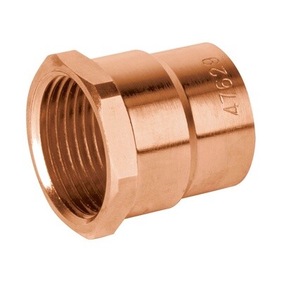 CONECTOR DE COBRE DE ROSCA INTERIOR 3/4"  TCCO TRUPER 47629