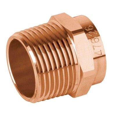 CONECTOR DE COBRE DE ROSCA EXTERIOR 1" TCCO TRUPER 47627